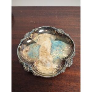 Vintage Empress International Deep Silver 7in Tray Victorian Silverplate 000-E